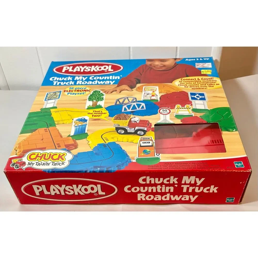 Vintage 2000 Playskool Chuck My Countin’ Truck Roadway Play Set- Complete